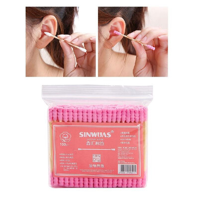 

100pcsPack Cotton Buds Medical Ear Cleaning Paper Wands Makeup Healthy Tools Tampons Soft&Hygienic