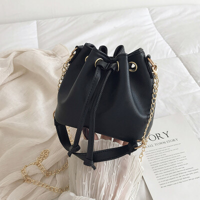 

Fashion girl Messenger bag casual texture bucket bag female 2019 summer new Korean version of the wild chain shoulder bag