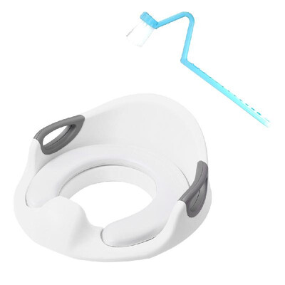 

Household Lightweight Potty Training Toilet Seat Cover Urine Splash Guard Non-Slip Rubber Grip Cushion Handle Backrest Seat Design