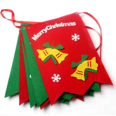 

Merry Christmas non-woven Christmas banner flag hanging Decorative items flag Party Decorations Supplies flag