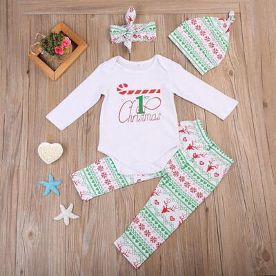 

3x Newborn InfaLQ Baby Boy Girl Outfits Clothes Set Bodysuit PaLQs Leggings Hat