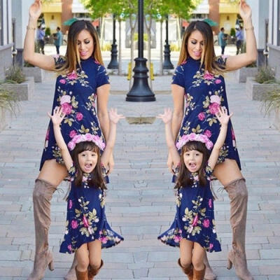 

Mommy&Me Family Matching Dress Mother Daughter Floral Sundress for Kid Women