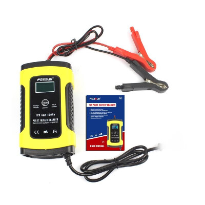 

12V 5A LCD Car Motorcycle Pulse Repair Battery Charger Lead Acid Storage Charger