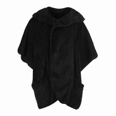 

Winter Warm Loose Turtleneck Cloak Coats Women Outerwear with Big Pockets