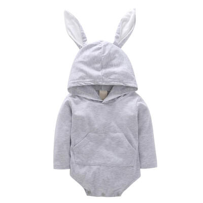 

Infants Cute Rabbit Ears Long Sleeve Baby Rompers Jumpsuit Home Clothes