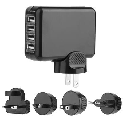 

4 Ports USB Charger 21A 105W Phone Wall Charging Adapter w4pcs Converter