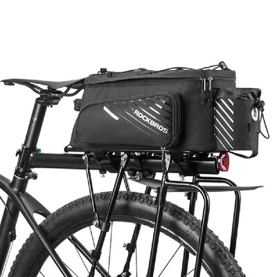 

Bike Trunk Bag 12L Bicycle Commuter Bag Water Resisitant Bike Rack Bag with Rain Cover