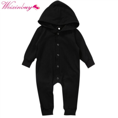 

2017 Toddler Infant Newborn Baby Boy Clothing Romper Long Sleeve Black Jumpsuit Playsuit Clothes Outfits 0-24M