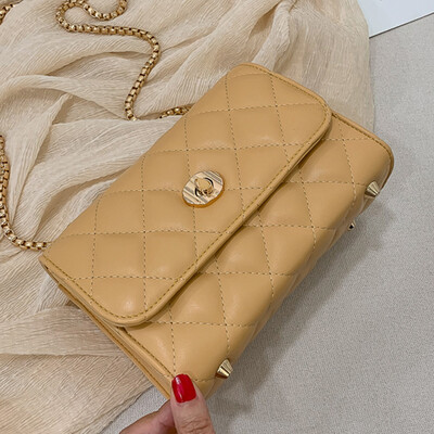 

French minority Lingge chain bag women 2019 new summer small fresh Joker shoulder Messenger bag