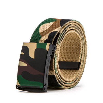 

New Camouflage printing Hip-hop graffiti Korean version of the trend Casual belts Male&female couple canvas belt 110 cm