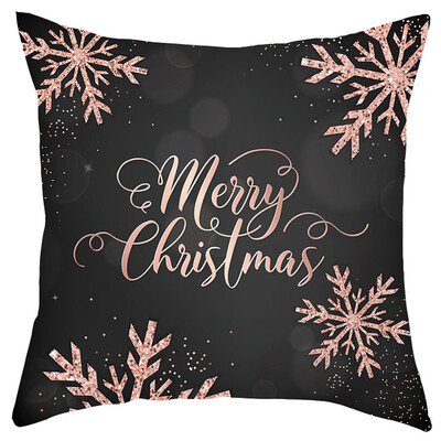 

Siaonvr Merry Christmas Short Plush Pillowcase Sofa Pad Set Home Decoration 18x18 Inch