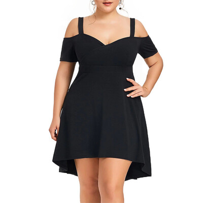 

Solid Color Off Shoulder Dress