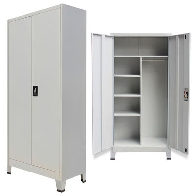 

Locker Cabinet with 2 Doors Steel 354"x157"x709" Gray