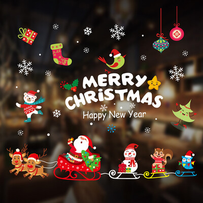 

〖Follure〗Merry Christmas Window Wall Sticker Decoration Decal Home Decor Xmas