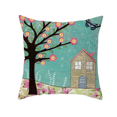 

〖Follure〗Natural Pattern Printing Dyeing Sofa Bed Home Decor Pillow Cover Cushion Cover