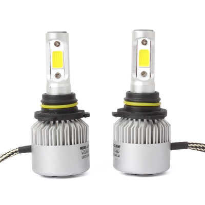 

9006 S2S 2PCS Led Cob LED Chip Car Headlamp 36W 6000k White Light 8000LM Car Bulb Fog Light Silver