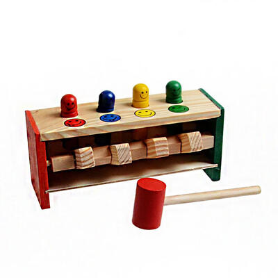 

Wood Early Education Enlightenment Strike Trapeze Game Kids Pile Driver Toy