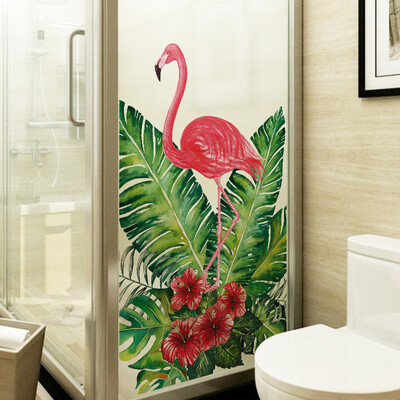 

Fashion Flamingo Removable PVC Window Film Wall Sticker Matte