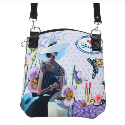 

Women Messenger Bags Vintage Canvas Printing Small Satchel Shoulder European Style Girls Handbag Lady Crossbody Bag