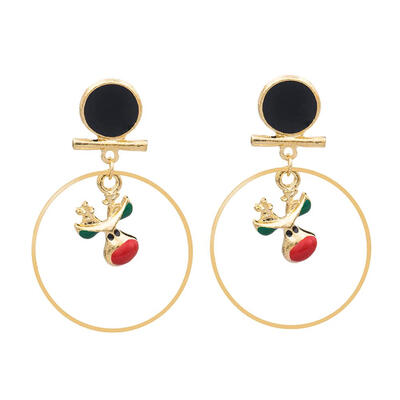

Fashion Women Geometric Circle Dangle Ear Stud Christmas Earrings Jewelry