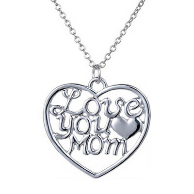 

New Fashion Women Necklace Gift for Mother&39s Day Simple Love You Necklace for Mom