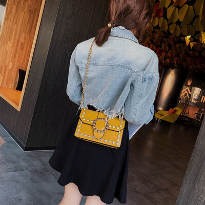 

Elegant Female Diamond Flap Square Bag 2019 New Quality PU Leather Womens Designer Handbag Lock Chain Shoulder Messenger Bag