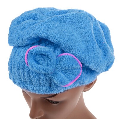 

Home Textile Microfiber Hair Turban Quickly Dry Hair Hat Wrapped Towel Bath