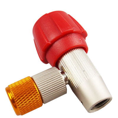 

Bike Tire CO2 Inflator Head Bicycle Pump Fast Fill Air Tap Nozzle W Sponge Cove