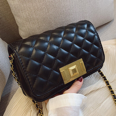

North bag French minority summer texture bag women 2019 new foreign style Joker shoulder slung diamond chain bag