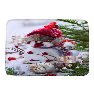 

〖Follure〗Christmas HD Printed Non-Slip Bath Mat Absorbent Home Decor B