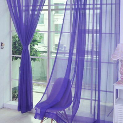 

Tulle Voile Door Window Curtain Drape Panel Sheer Scarf Valances Vogue