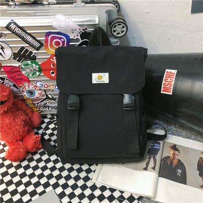 

ins bag girl Korean version of high school backpack college students ancient sense of simple hundred set up fashion shoulder bag