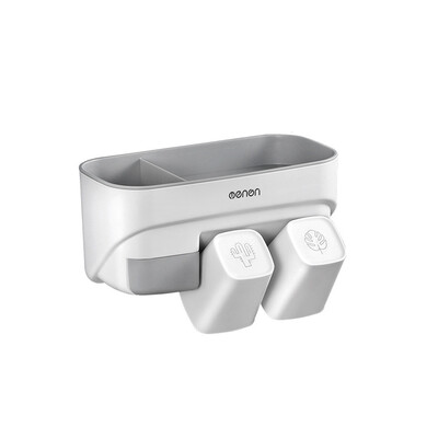 

Gobestart Toothbrush Holder Toothpaste Dispenser Multifunction Bathroom Toothbrush Holder