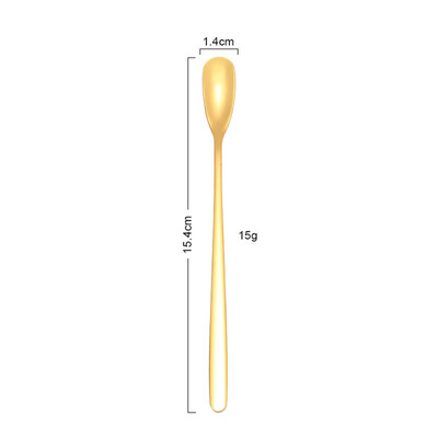 

Vogue 1Pcs Stainless Steel Long Tea Spoons Ice Cream Cocktail Teaspoons Coffee Soup Scoop