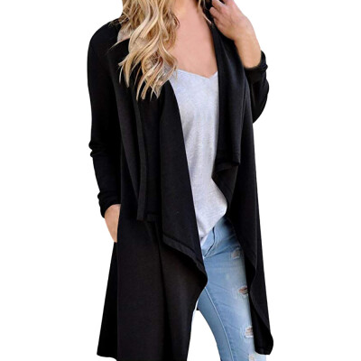 

Toponeto Women Solid Color Large Size Long Sleeve Cardigan Personality Jacket BKL