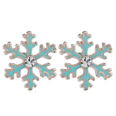 

Fashion Alloy Earring Stud Earrings Cute Snowflake Earrings For Women Jewelry Christmas Gift