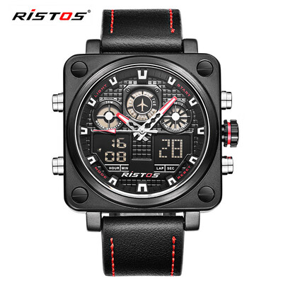 

RISTOS9343 multi-function mens watch waterproof electronic watch student sports dual display