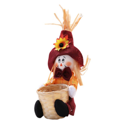 

Halloween Festival Supply Scarecrow Children Toy DIY Handmade Creative Basket Gift Box Bag Decoration Ornament