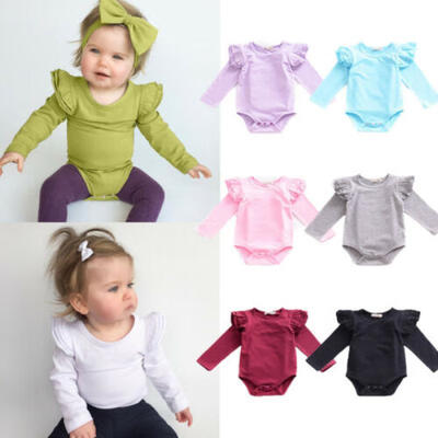 

Newborn Toddler Baby Girl Boy Long Sleeve Romper Bodysuit Outfit Casual Jumpsuit