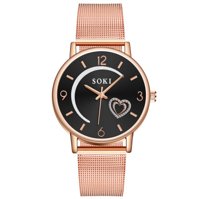 

RM SOKI New 2019 Fashion Love Diamond Dial Womens Watch