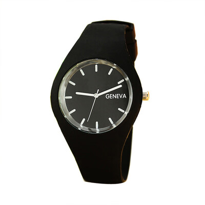 

Geneva watch thin section jelly watch sports watch candy color silicone hand strap hot sale