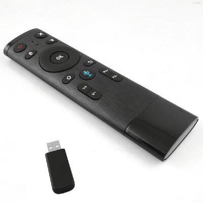 

24G Wireless Remote Control with USB Receiver Voice Input for Smart TV Android TV Box HTPC PC Projector Black