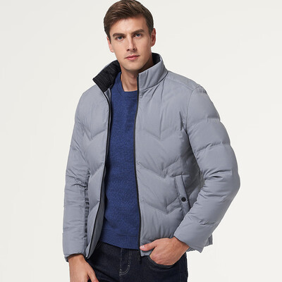 

Seven wolves down jacket men 2018 new young mens fashion business casual collar short jacket mens 001 black 17552AXL