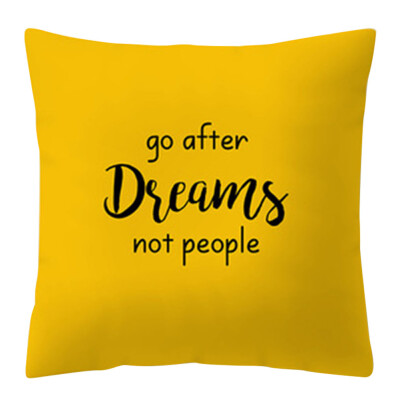 

4545Cm Yellow Pillow Case Cover Polyester Sofa Car Waist Throw Cushion Cover Home Decor 2019 Popular