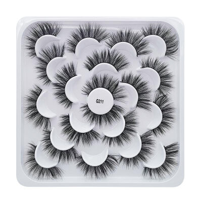 

10 pairsSet Mink Eyelashes 3D False lashes Thick Crisscross Makeup Eyelash Extension Natural Volume Soft Fake Eye Lashes