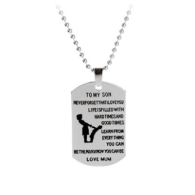 

Fashion Necklaces Army Style Chain Pendant Necklace Jewelry for Men