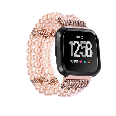 

〖Follure〗Luxury Crystal Beads Round Beads Watch Band Wrist Strap For Fitbit Versa Lite