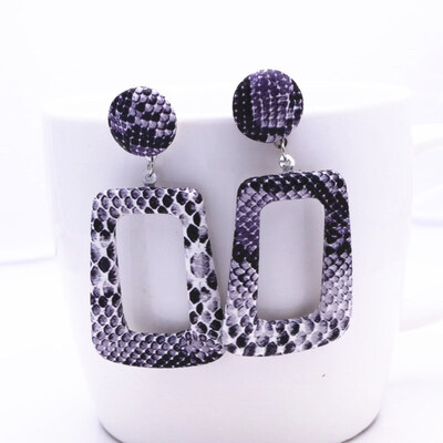 

EK625 2019 New Big Round Drop Earrings for Women Punk Vintage Oversize Big Statement Earrings Snake Skin Party Jewelry Oorbellen