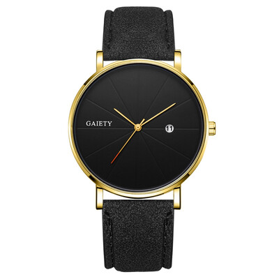 

Gobestart Fashion Simple Simple Casual Calendar Business Leather With Strap Mens Watch