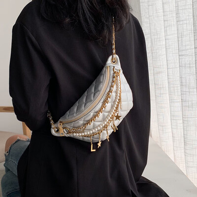 

Female bag autumn packet soft leather new mobile phone small pockets ins one shoulder slung dumplings bag wild chain chest bag